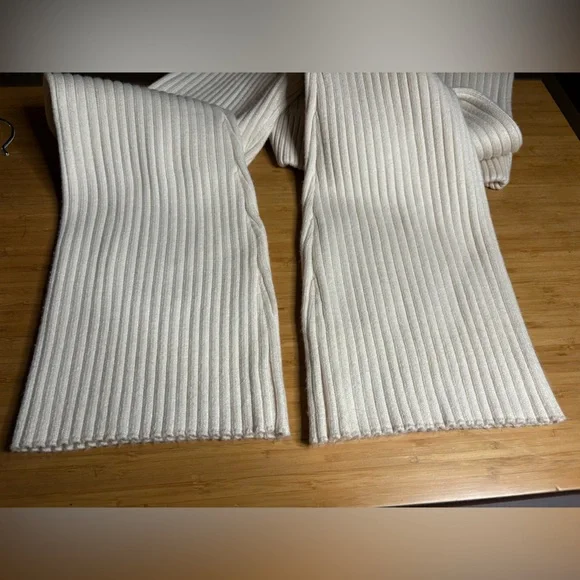 NWT GUIZIO- Thalia Rib Lounge Pants in Color Ivory. Size L - Picture 8 of 9